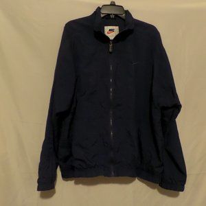 Nike Navy Blue Lined Full Zip Windbreaker RN#56323 – Size Large